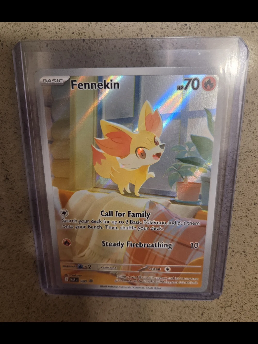 Pokémon TCG Fennekin 80 Chaos Rising Black Star Promo NM